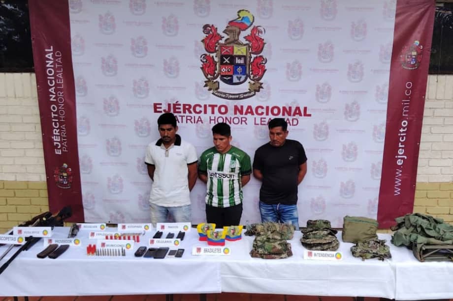 Las capturas se realizaron en las veredas Divorcio y Vallenato, zona rural del municipio de Tumaco (Nariño).