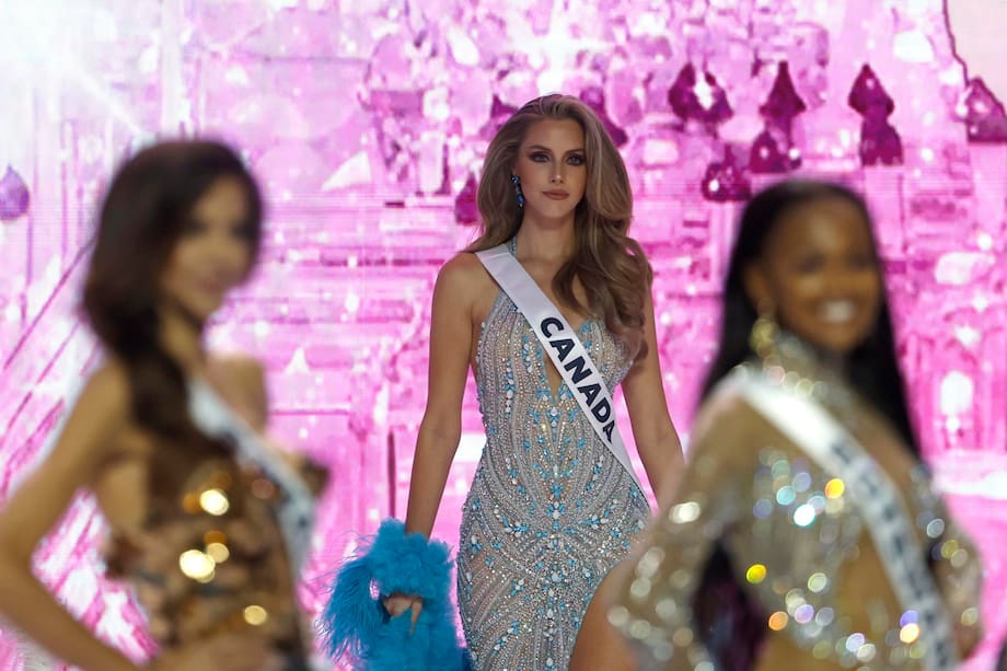 Miss Canada Jaime VandenBerg en el evento de Bienvenida en Bangkok. (Tailandia) EFE/EPA/RUNGROJ YONGRIT
