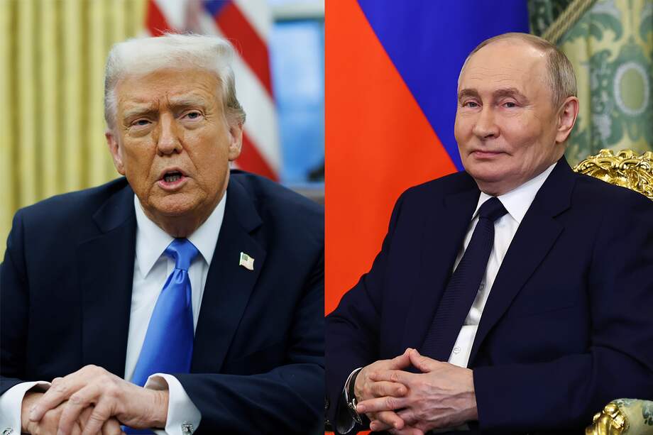El presidente de Estados Unidos, Donald Trump (i), y el presidente de Rusia, Vladimir Putin.