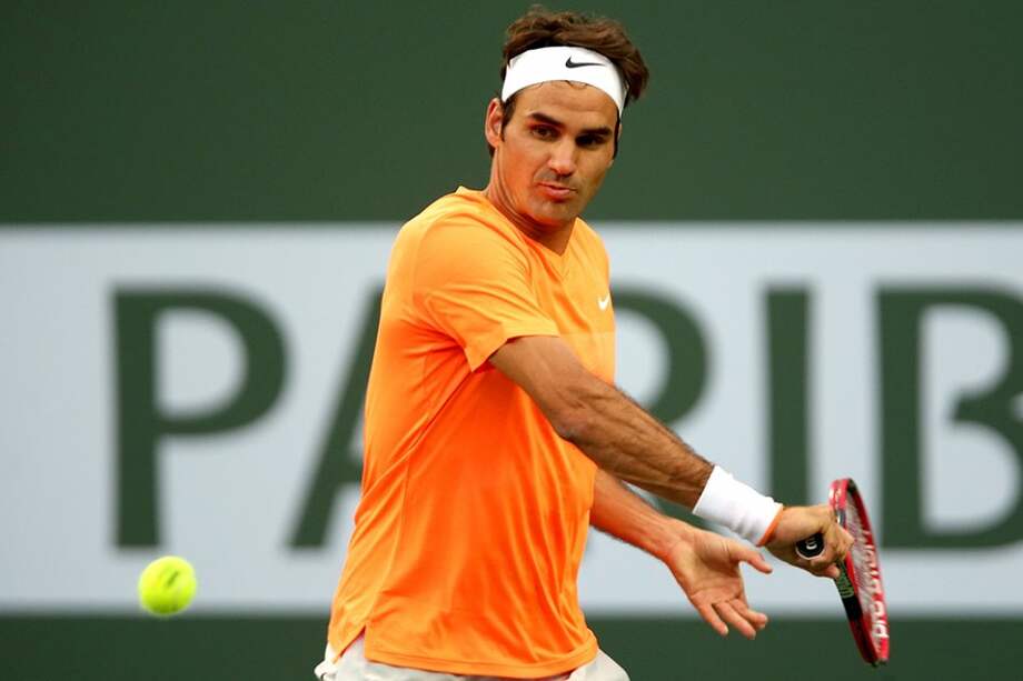 Roger Federer en su victoria del miércoles contra el tenista Jack Sock. Foto: AFP