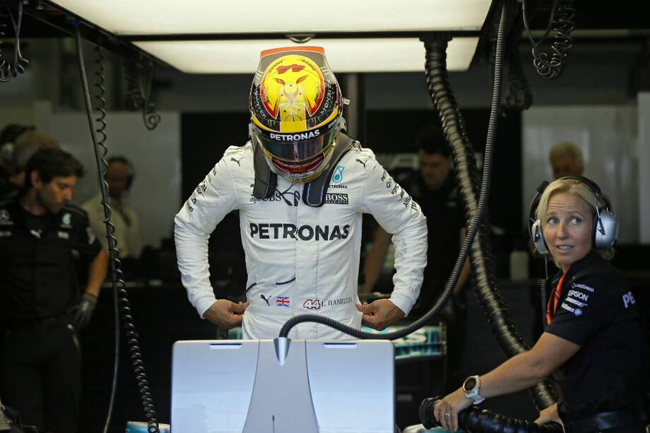 El británico Lewis Hamilton, piloto de la escudería Mercedes. / EFE