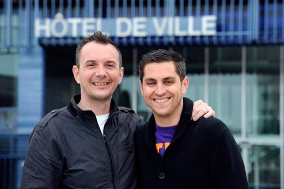 Vincent Autin y Bruno Boileau son los primeros beneficiados tras la aprobación de la ley que permite el matrimonio entre parejas del mismo sexo.
