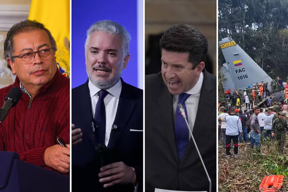 Presidente Gustavo Petro, expresidente Iván Duque y exministro Diego Molano.