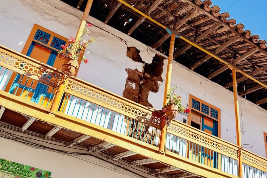 Centro histórico del Jardín, Antioquia, tras el terremoto de este 10 de agosto.