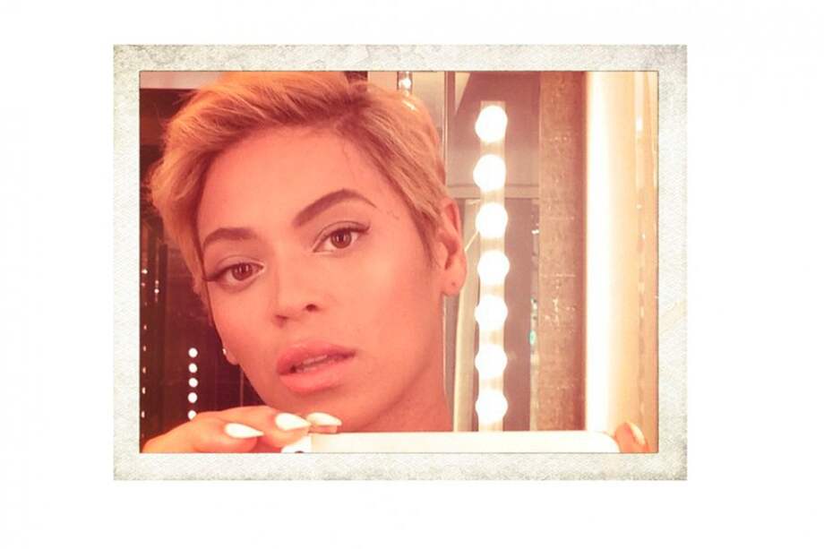 Beyoncé con su nuevo corte de pelo.