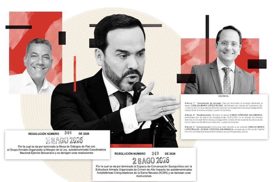 El presidente Abelardo de la Espriella; el ministro de Defensa, Jorge Mora; D'mar Córdoba.