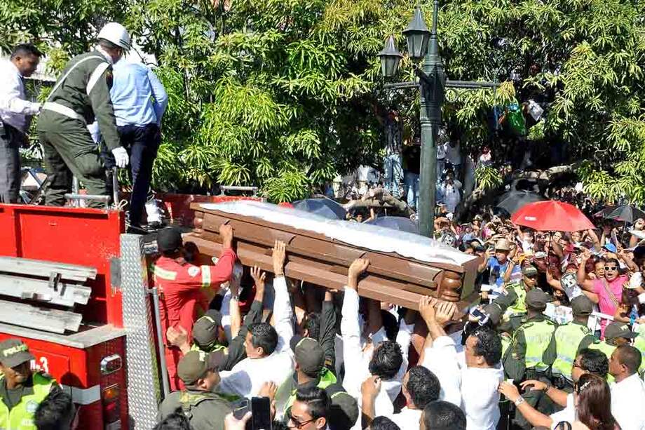 Imagen del funeral del Cacique de La Junta, Diomedes Díaz, el pasado 25 de diciembre en Valledupar. / EFE