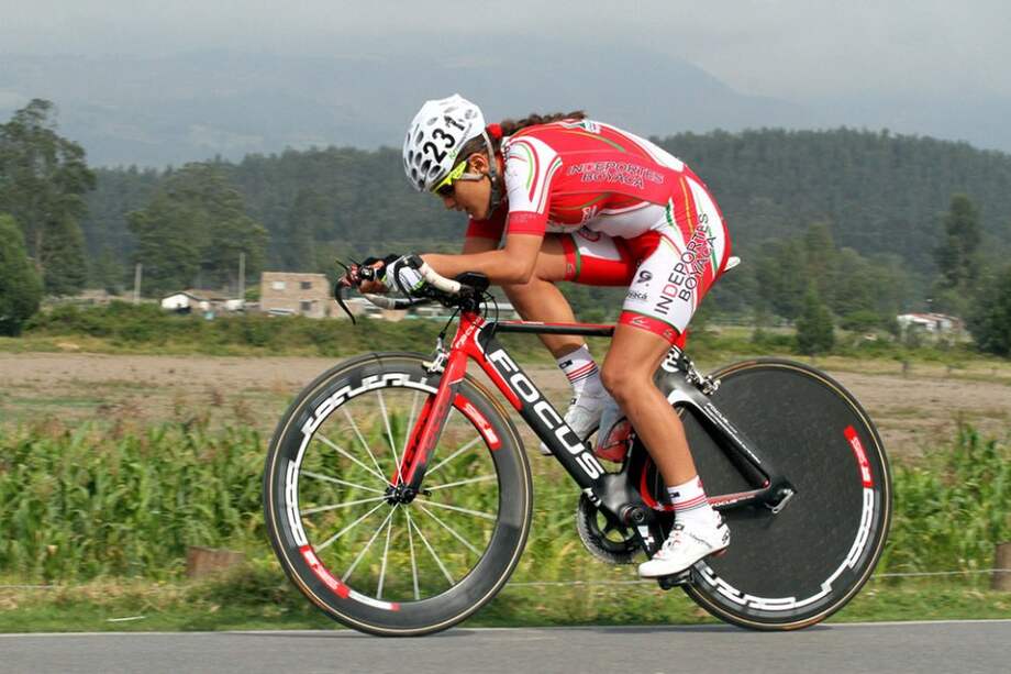 Sérika Gulumá ciclista del equipo Indeportes Boyacá.