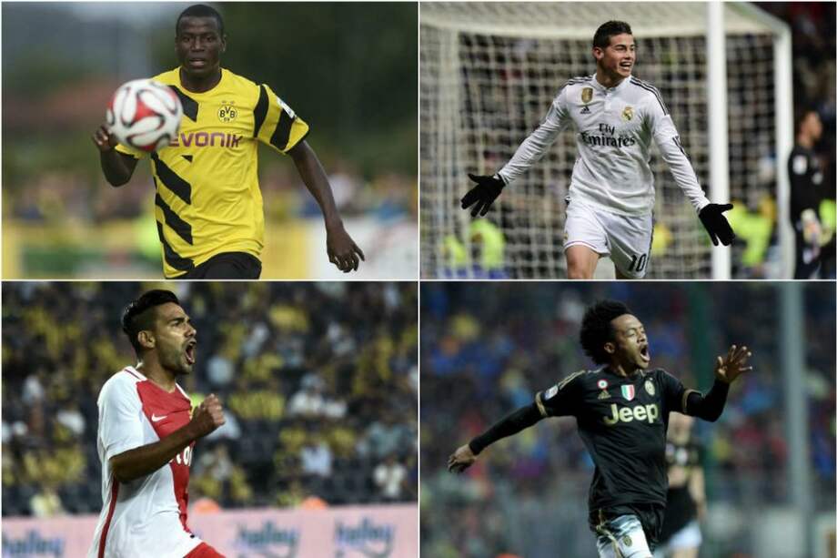 Adrián Ramos, James Rodríguez, Falcao y Cuadrado serán cuatro de los nueve colombianos que estarán en Champions.