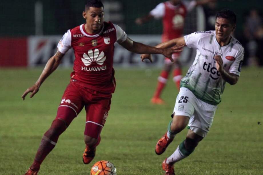 Santa Fe venció 1-3 a Oriente Petrolero en el partido de ida. / AFP