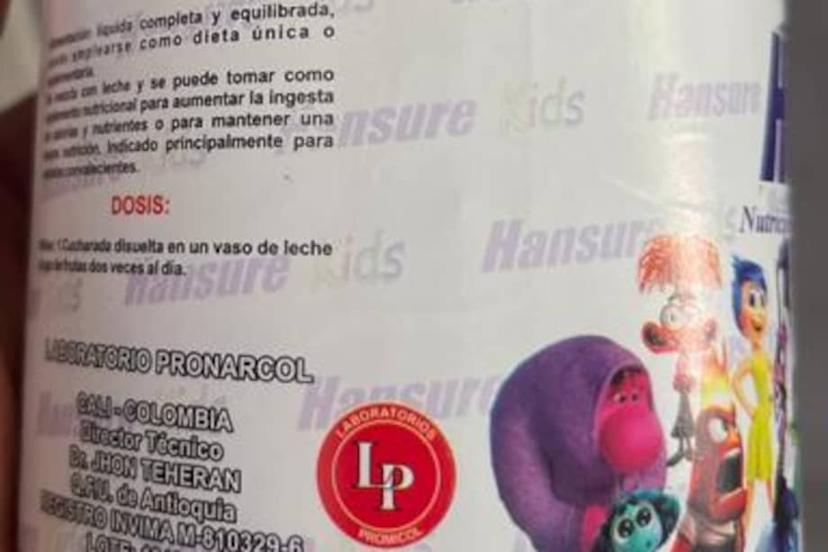 El Invima emitió una alerta sanitaria por la comercialización ilegal del producto Hansure Kids. /Invima