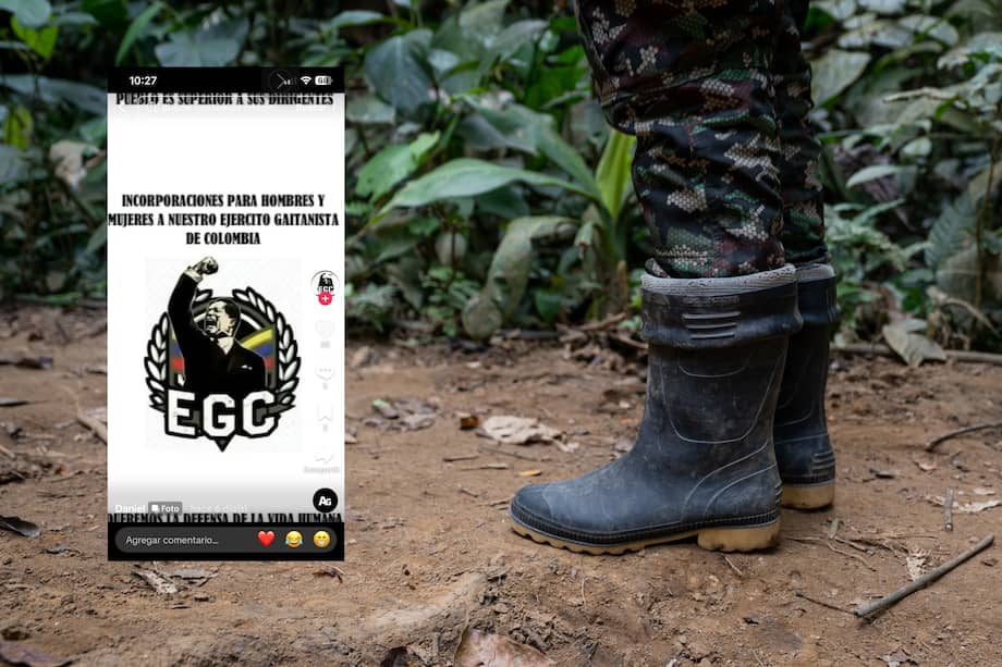 Un mensaje tomado de una red social donde el Ejército Gaitanista de Colombia o Clan del Golfo hace un llamado a que jóvenes ingresen a sus filas.
