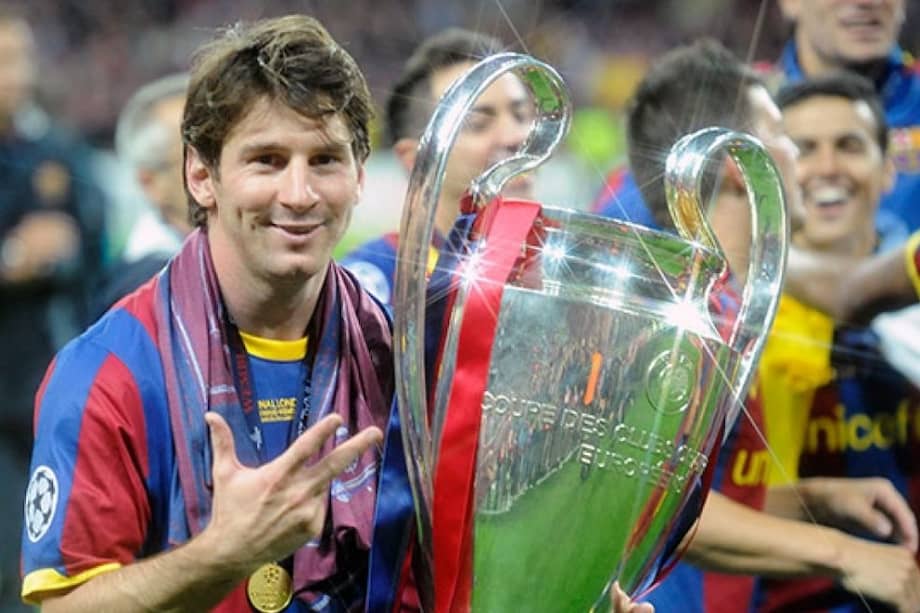 Messi ganó tres Champions League con Barcelona.