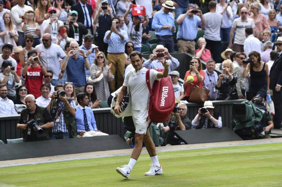 Roger Federer, luego de su triunfo sobre Alexander Dolgopolov. / AFP