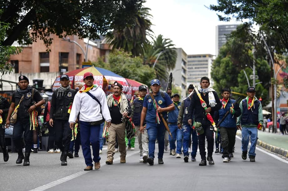 Manifetsaciones de febrero de 2026 en Bogotá, en las que participaron más de 700 personas de comunidades indígenas, afro y campesinas que llegaron a la capital desde distintas zonas del país.