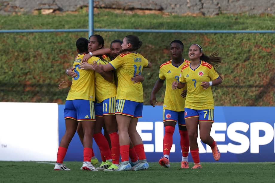 Jugadoras de la selección femenina de Colombia en el Sudamericano Femenino Sub-20 de Paraguay 2026.