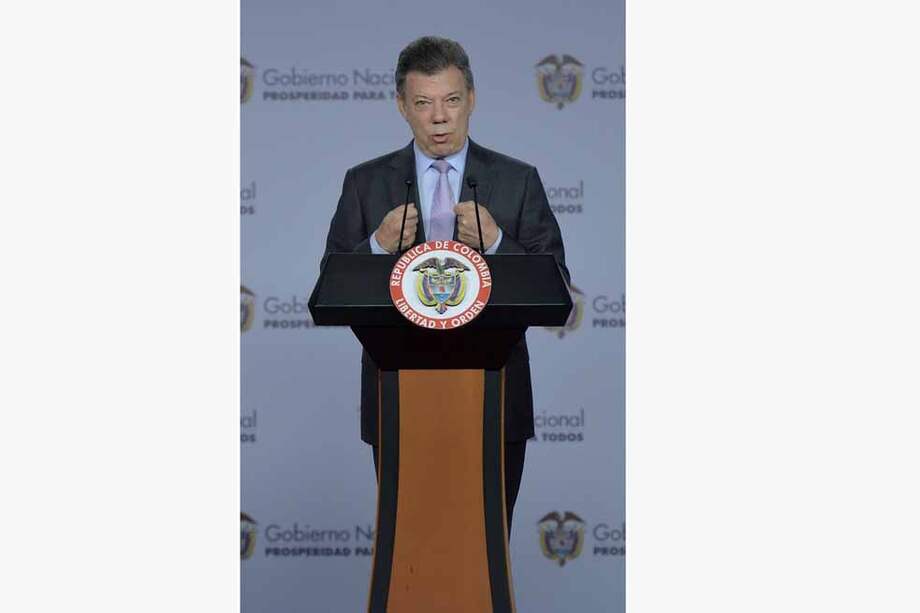 El presidente Juan Manuel Santos.