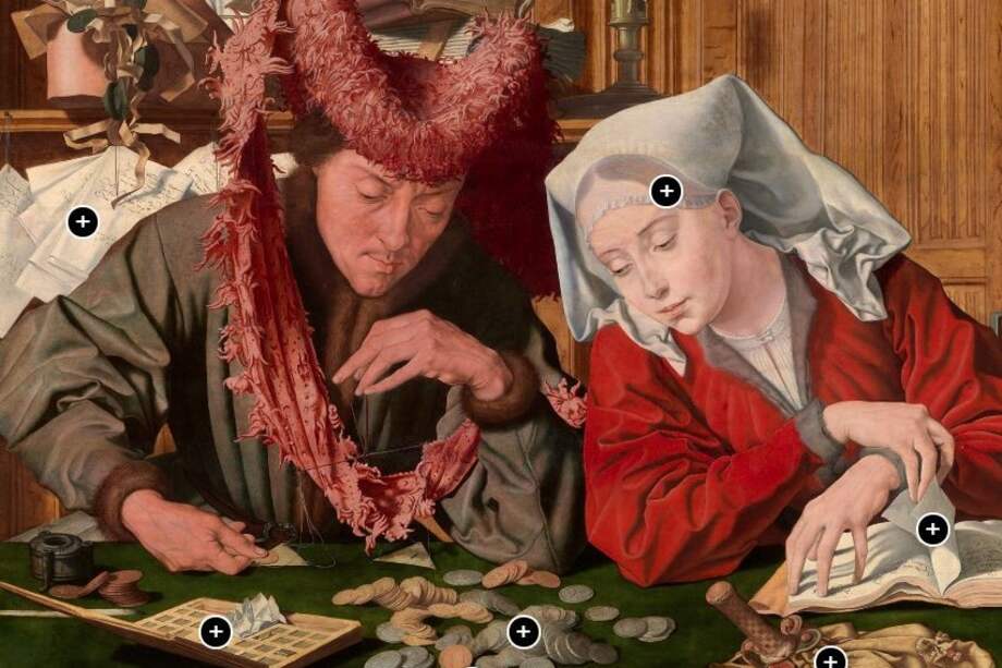 "El recaudador de impuestos y su mujer”, del artista flamenco Marinus van Reymerswale.