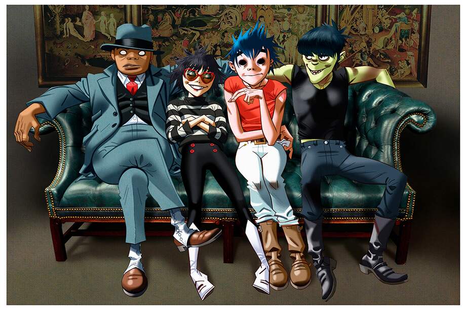 Gorillaz en el video de "Tranz".
