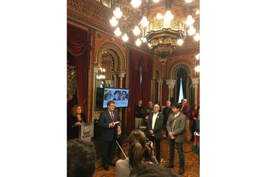 La ceremonia de premiación fue el pasado lunes, 3 de diciembre, en el Salón Árabe del Ayuntamiento de Bilbao. / Cortesía