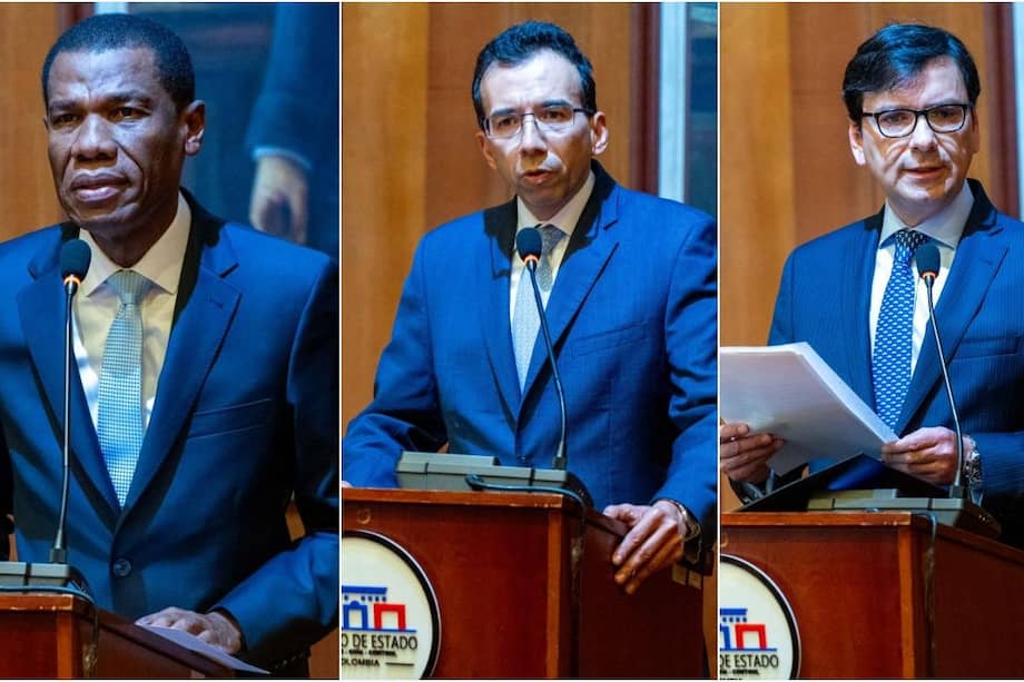 Jorge Edison Portocarrero Banguero (izq.), William Barrera (centro) y Germán Eduardo Osorio (der.)