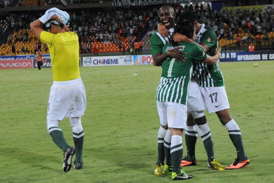 Los jugadores de Nacional celebran su victoria 2-1 sobre el Pasto. / Luis Benavides