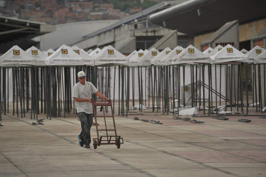Puestos donde serán reubicados los vendedores ambulantes.