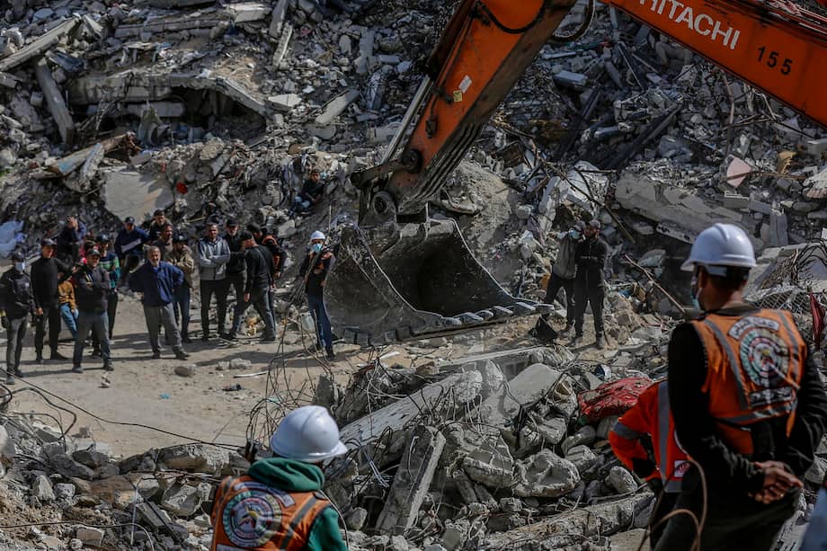 Foto de referencia de un ataque israelí en Beit Lahia, Gaza.