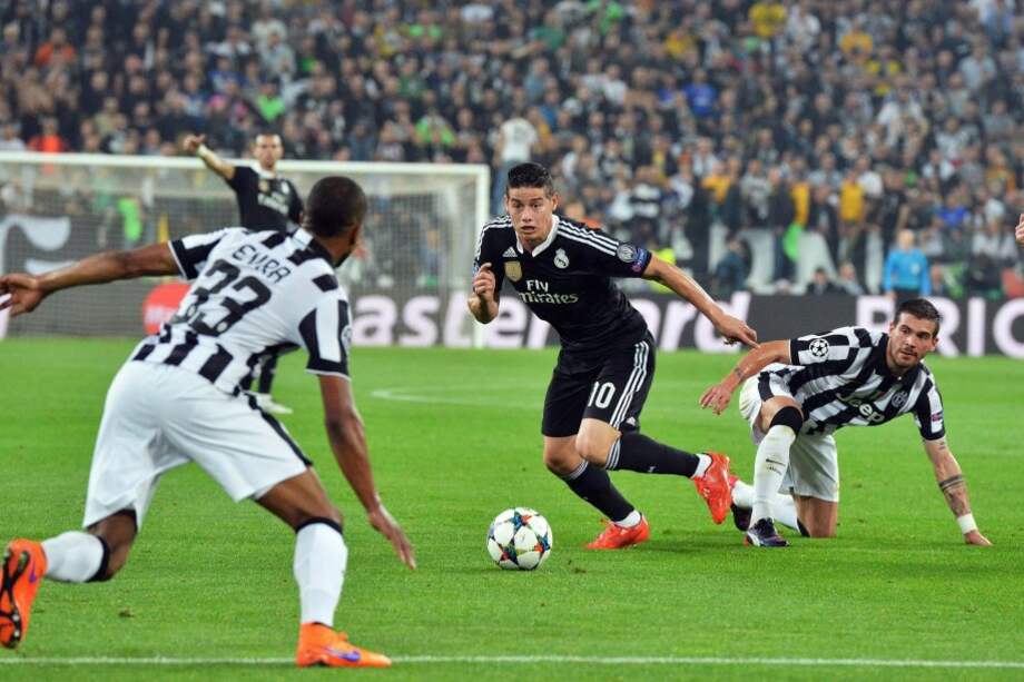 james Rodríguez en el partido de este martes contra Juventus. Foto: AFP