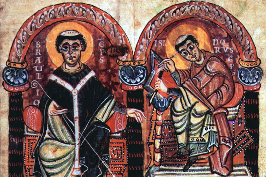 Obispo Braulio de Zaragoza e Isidoro de Sevilla, segunda mitad del siglo X