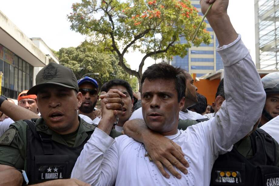 Leopoldo López paga una condena de 14 años. / AFP.