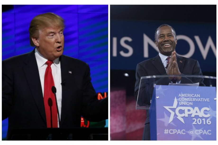 Donald Trump y Ben Carson. AFP
