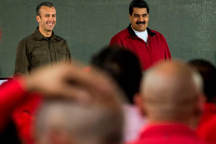 Nicolás Maduro y el vicepresidente, Tareck El Aissami. / AFP