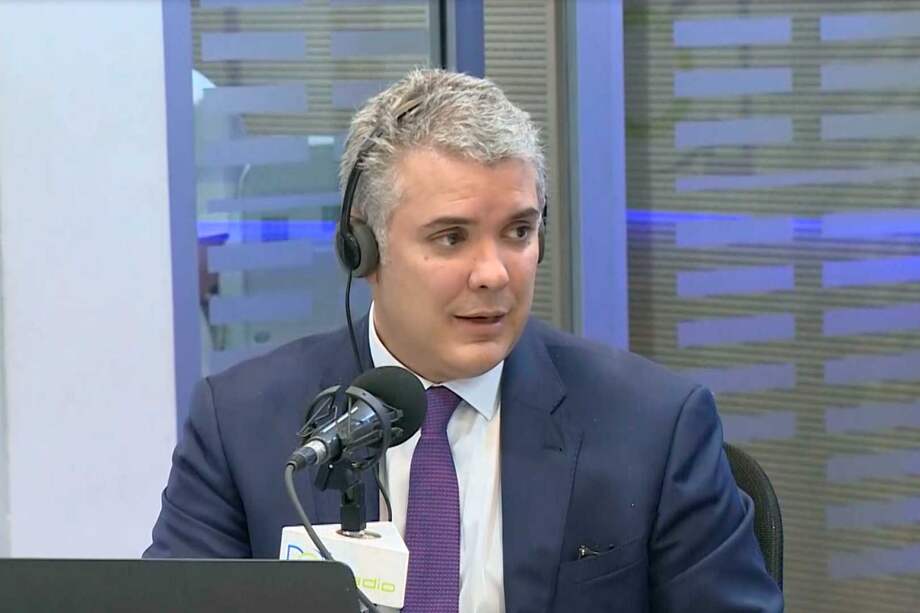 El presidente Iván Duque, hoy en entrevista con RCN Radio. / Presidencia
