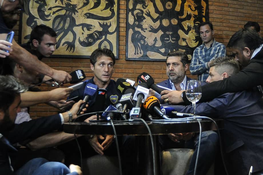 Barros Schelotto, técnico de Boca. / AFP