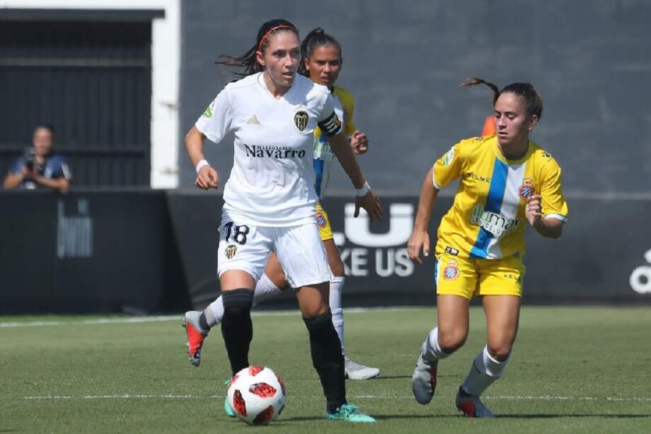 Natalia Gaitán, jugadora colombiana del Valencia de España. / Valencia