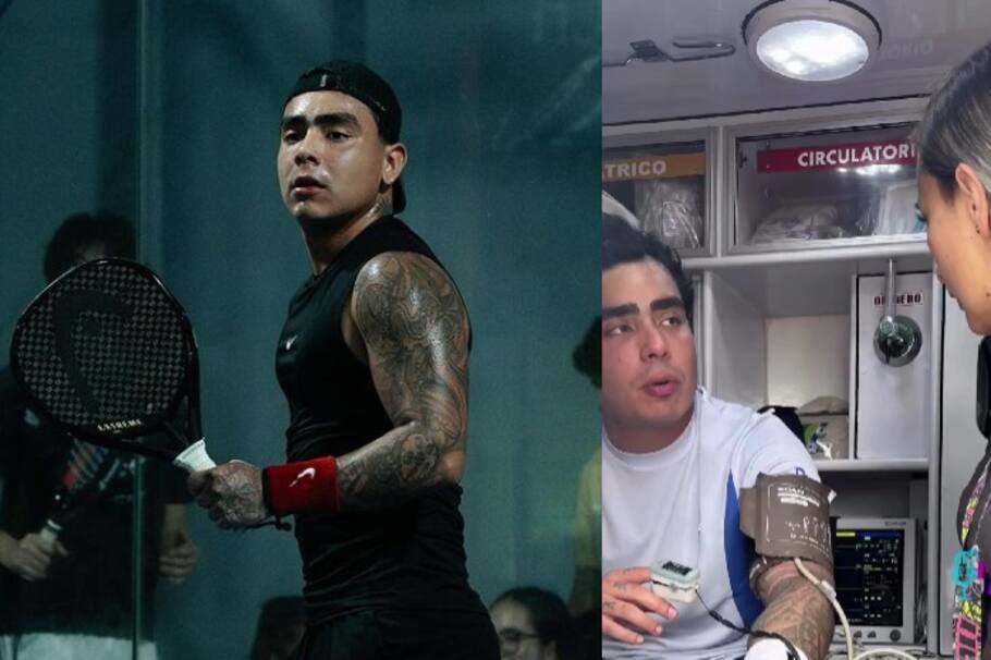 Los especialistas atendieron al ex de Andrea Valdiri en una ambulancia.