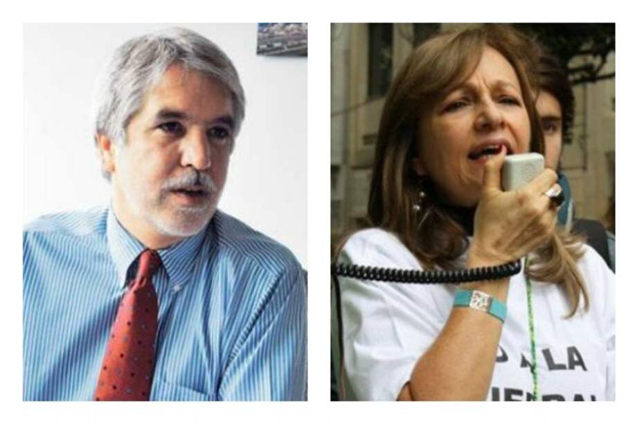 El exalcalde Enrique Peñalosa y la representante Ángela María Robledo.
