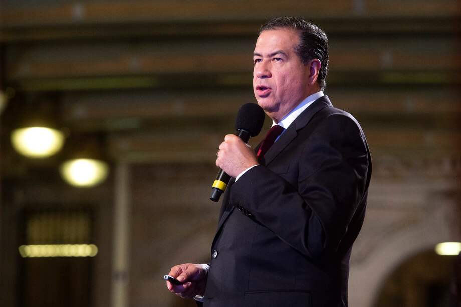 El subsecretario de Seguridad del Gobierno de México, Ricardo Mejía, durante su participación en una rueda de prensa del presidente de México, Andrés Manuel López Obrador, en Palacio Nacional de la Ciudad de México.