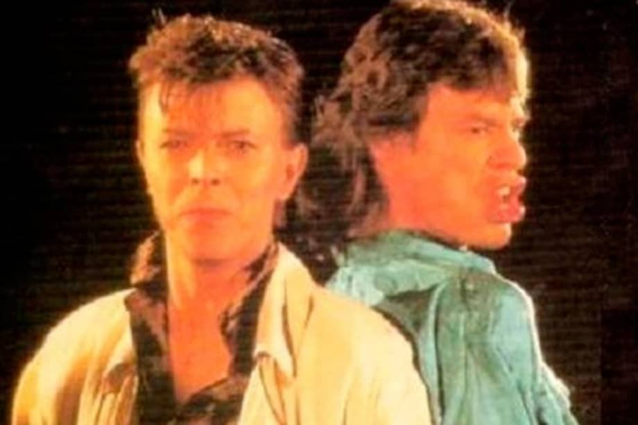 David Bowie y Mick Jagger en el video "Dancing in the streets".