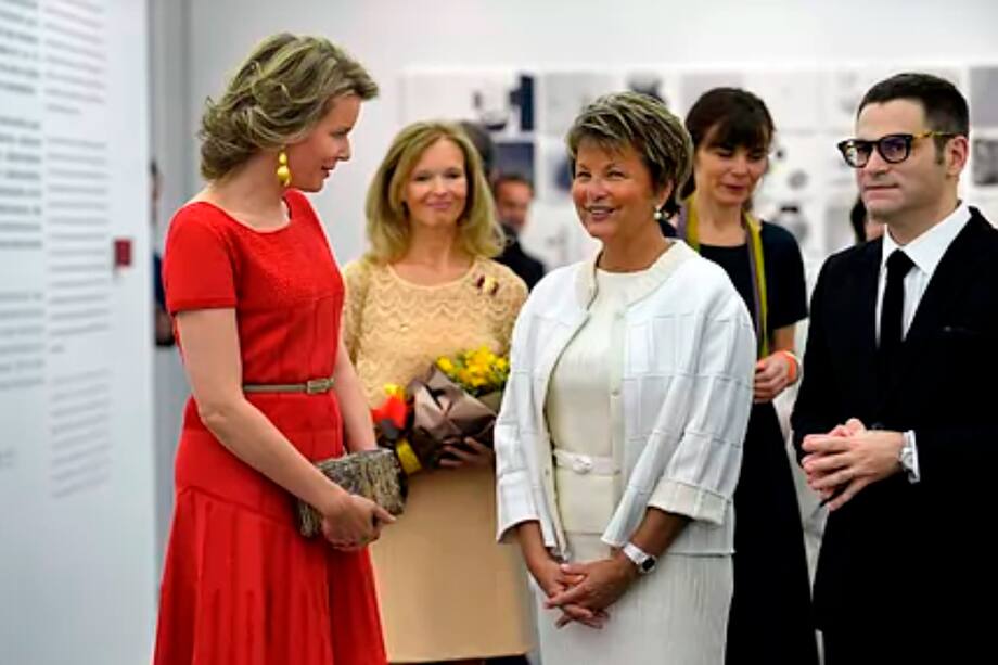 La reina Matilde de Bélgica y su amiga, la baronesa Myriam Ullens.