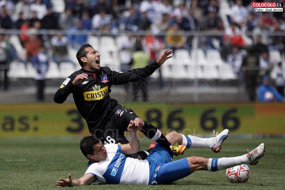 Juan Guillermo 'Carachito' Domínguez durante el juego del pasado fin de semana contra Universidad Católica. / Tomada de la página oficial de Colo Colo