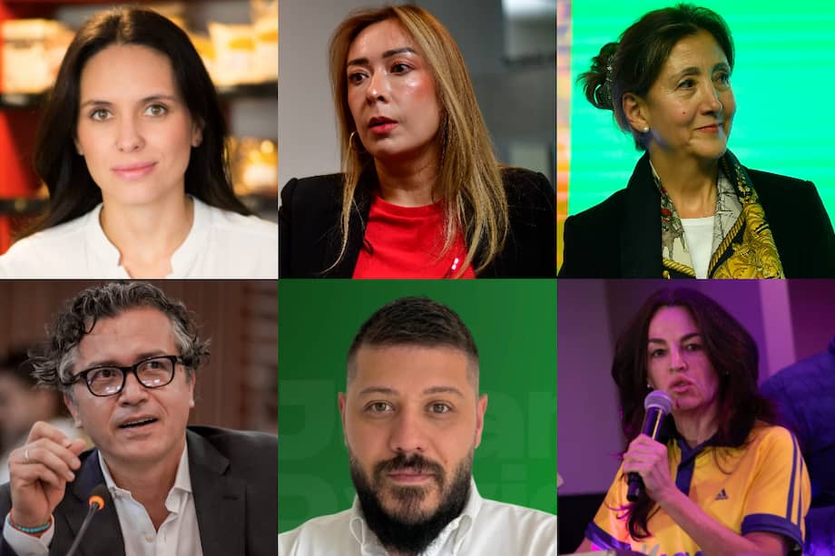 De izquierda a derecha: María del Mar Pizarro; Katherine Miranda; Ingrid Betancourt; Heraclito Landínez; Juan David Gómez y Sofía Gaviria.
