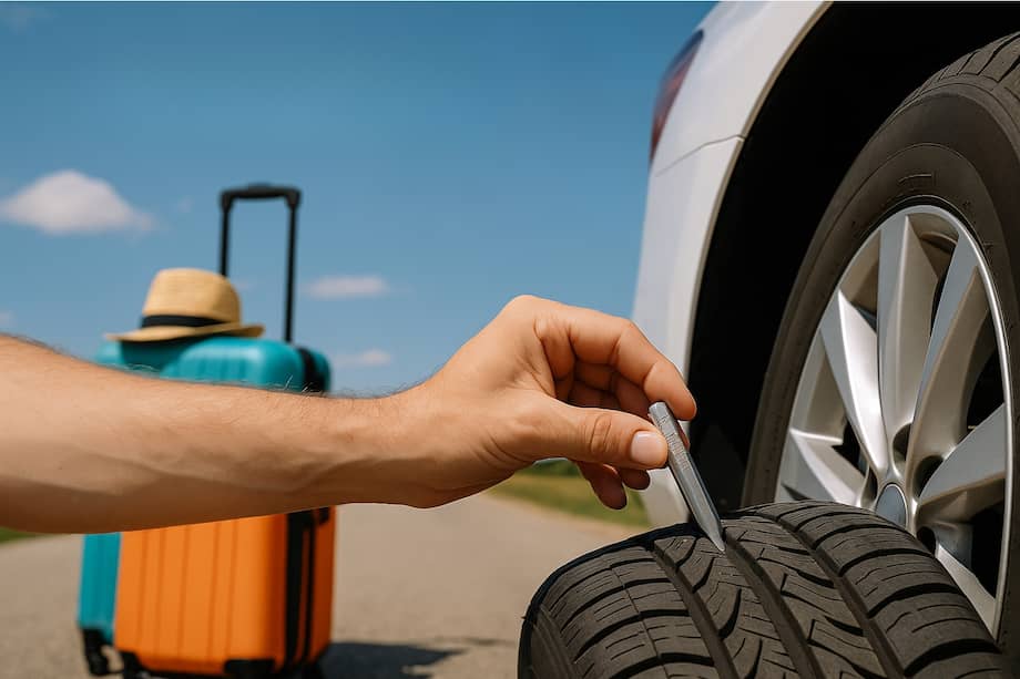 El labrado corresponde al dibujo y a las ranuras presentes en la banda de rodamiento del neumático.