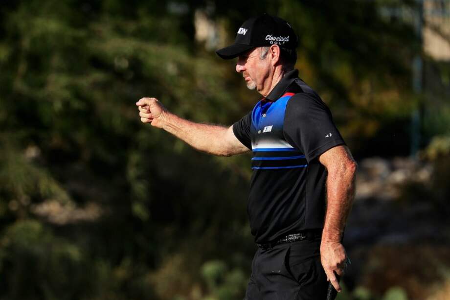 El golfista australiano Rod Pampling, durante la última ronda del Shriners Hospitals for Childrens. / AFP