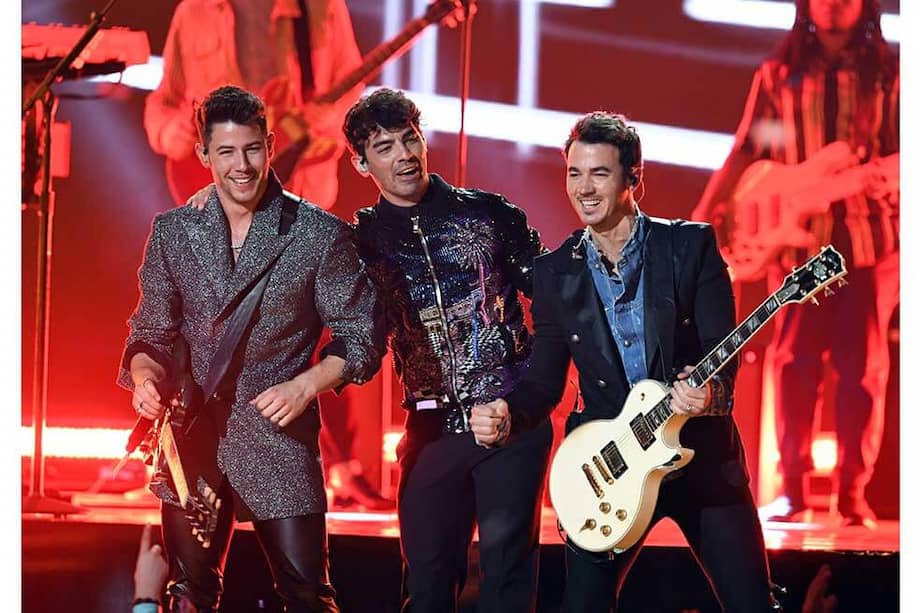 Nick, Joe y Kevin Jonas, de los Jonas Brothers, en los Premios Billboard 2019. / Archivo AFP