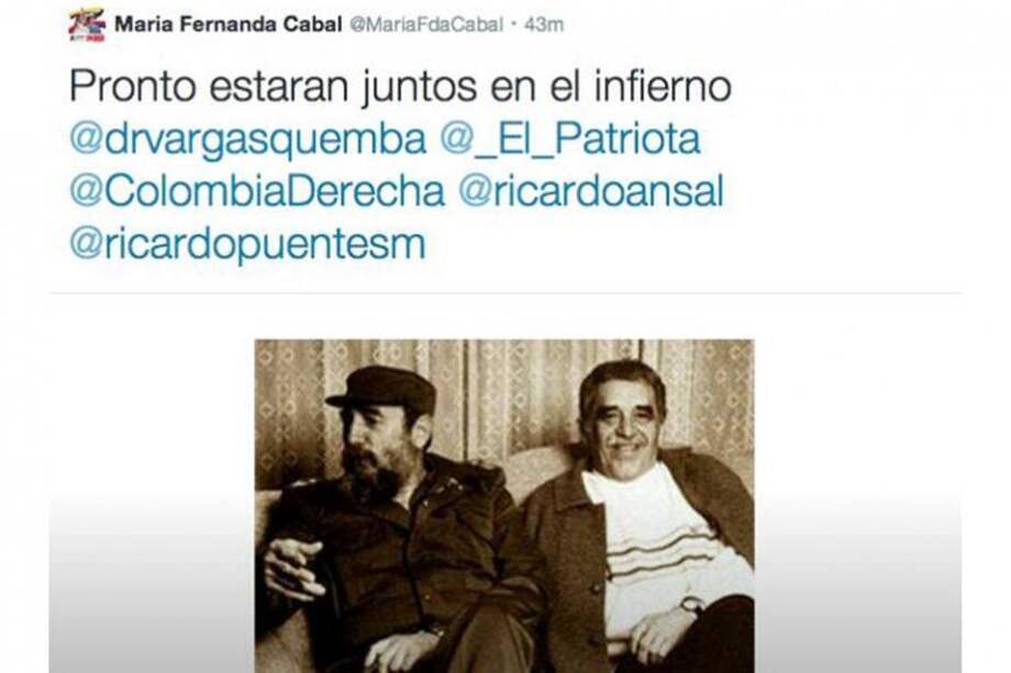 La congresista que quiere ver a Gabo en el infierno