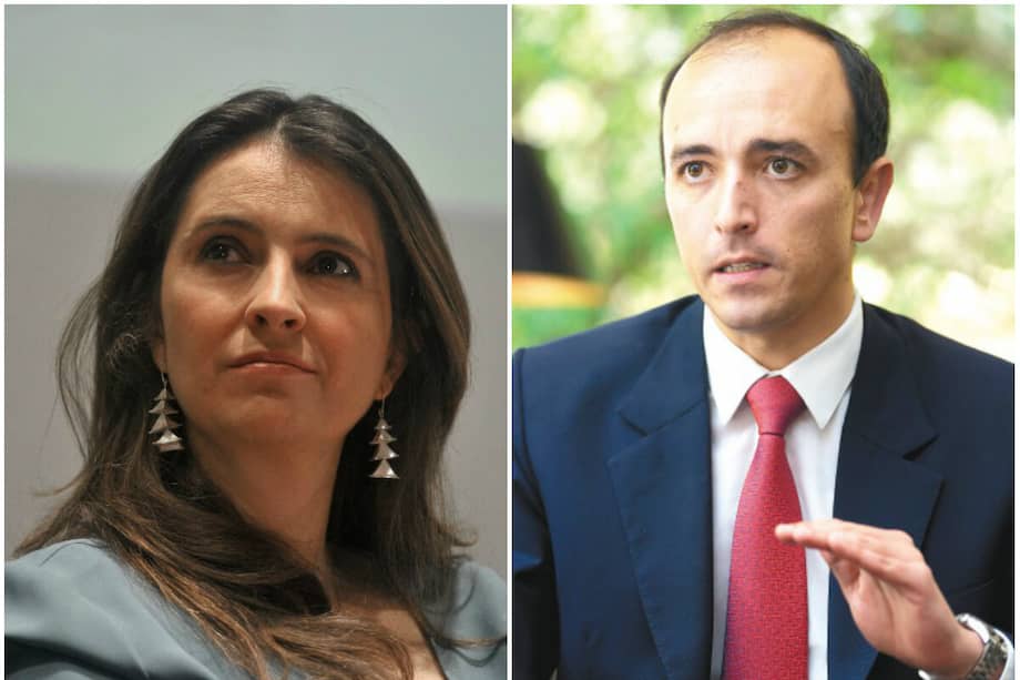 Paloma valencia y Miguel Samper Strouss. / Archivo El Espectador