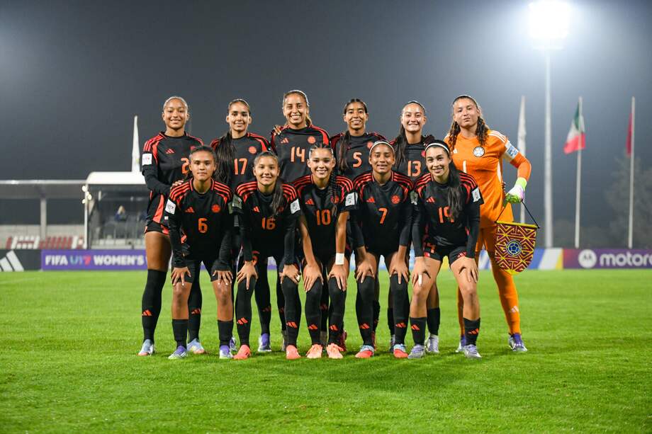 Las jugadoras de la selección de Colombia, en su debut en el Mundial Femenino.
