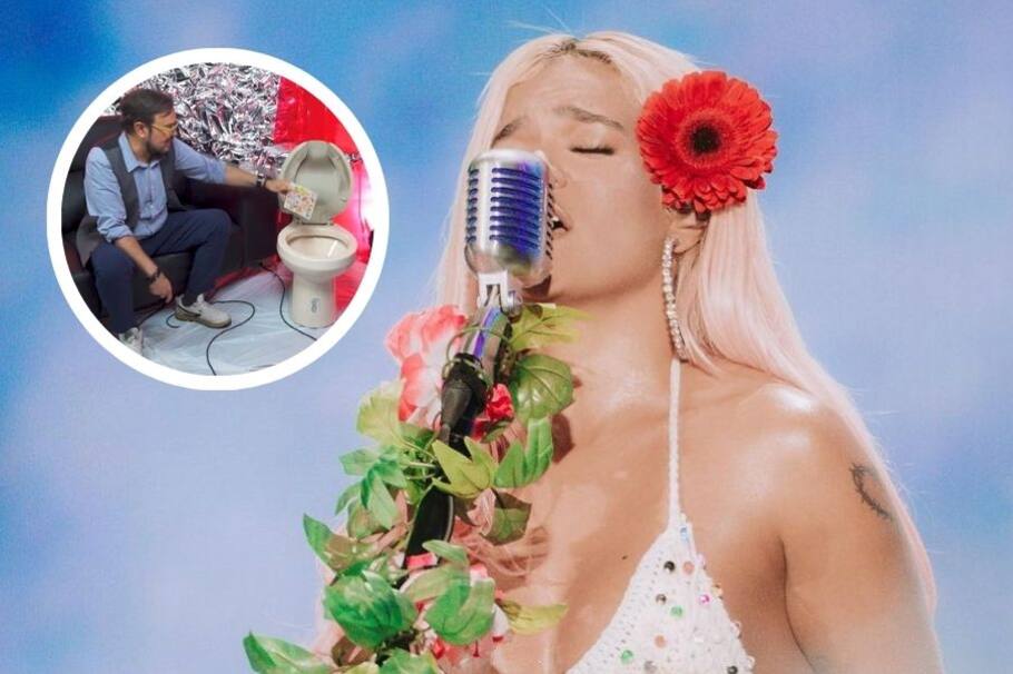 El cantante formó una enorme controversia al decidir tirar al excusado el exitoso álbum de Karol G, Mañana será bonito.